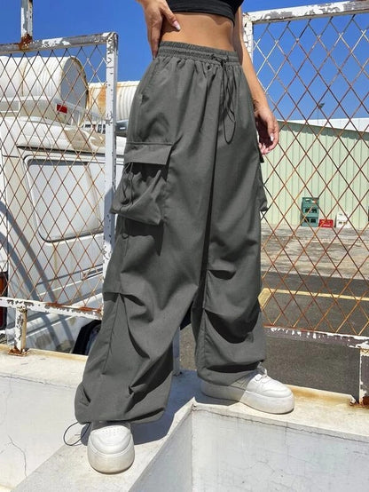 Damen Cargo-Hose Extragroßer Schnitt Praktische Taschen