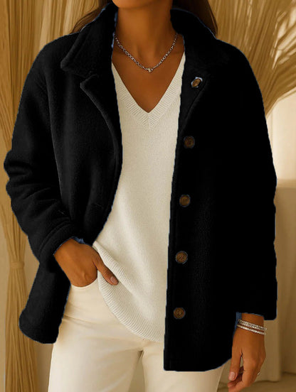 Damen Fleecejacke Knopfdetails Eveloria