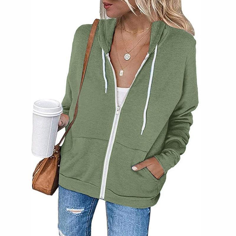 Damen Kapuzenpullover Leicht Atmungsaktives Material Taschen