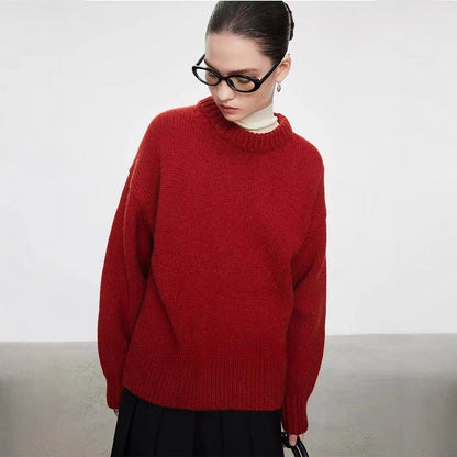 Damen Strickpullover Langärmlig Höher Kragen Eveloria