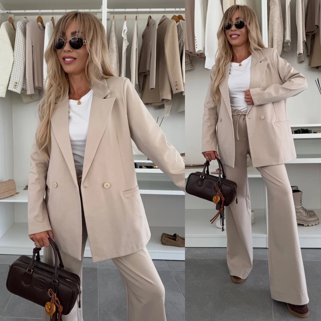 Damen Blazer-Set mit weiten Hosen Eveloria