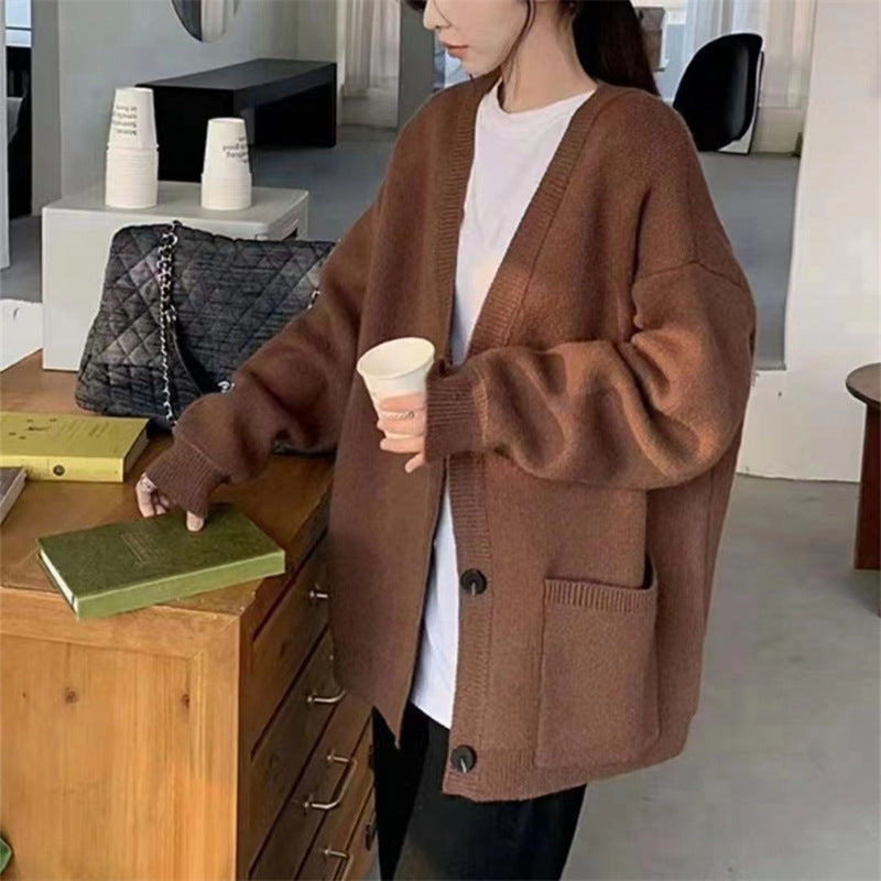 Damen Oversize Strickjacke Eveloria Großgefüttert