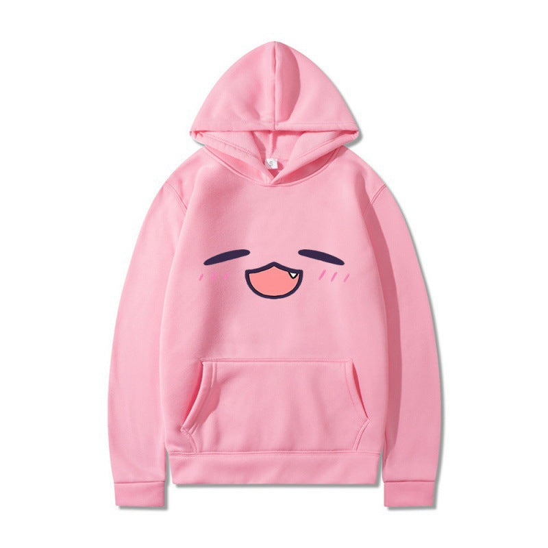 Damen Kapuzenpullover Cartoon-Gesicht Bequem Grün