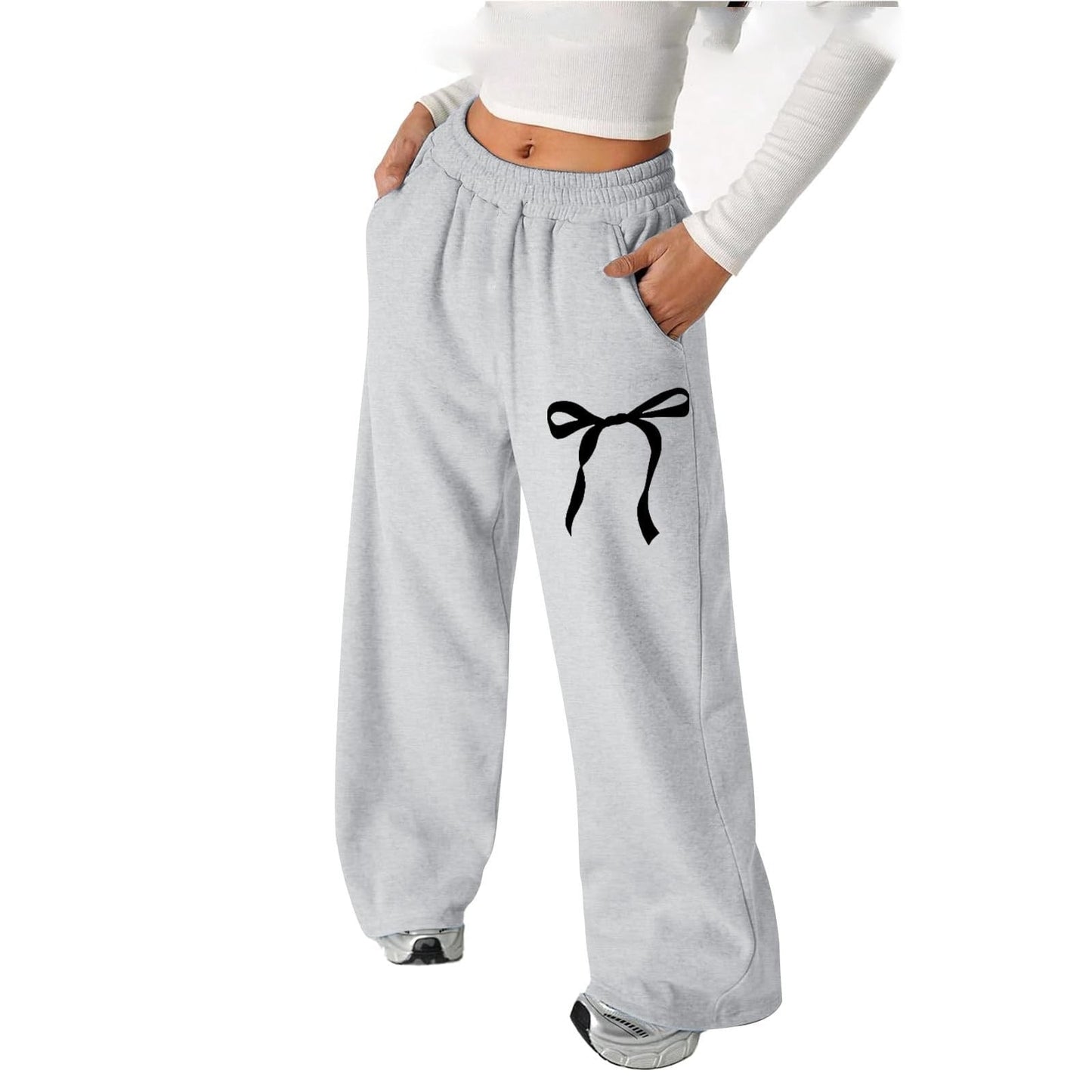 Damen Freizeithose Schleifenmuster Bequem