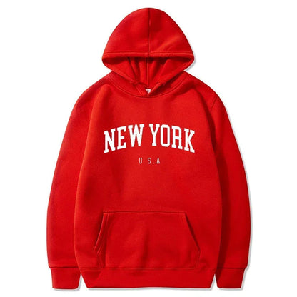 Damen Kapuzenpullover New York Print Bequem