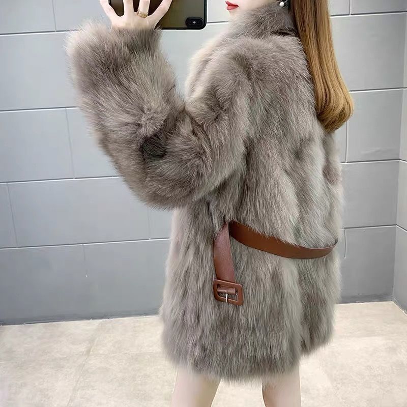 Damen Kunstpelzjacke Elegantes Design Eveloria