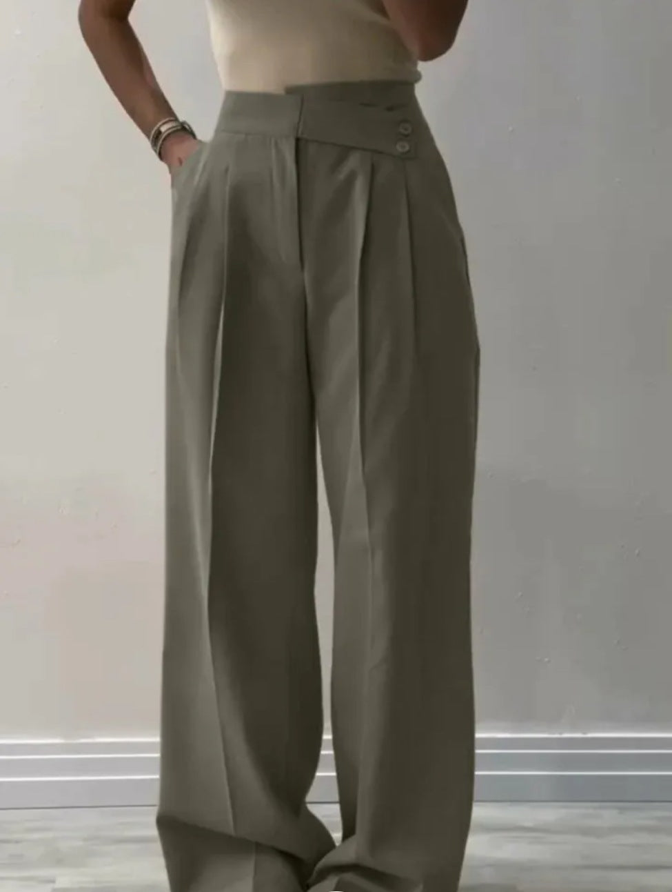 Damen Bügelfaltenhose Eveloria Weit
