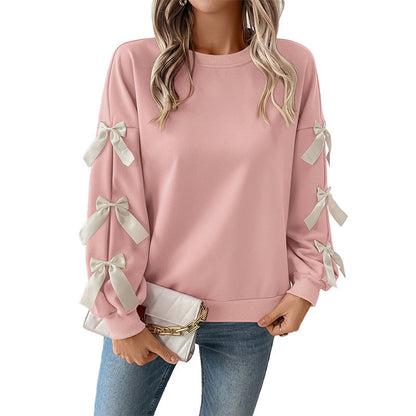 Damen Oversized Sweater mit Schleifendetails