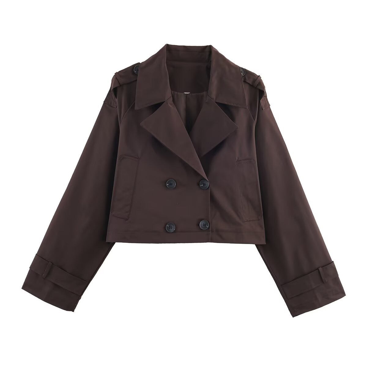 Damen Trenchcoatjacke Eveloria Kurz Modisch