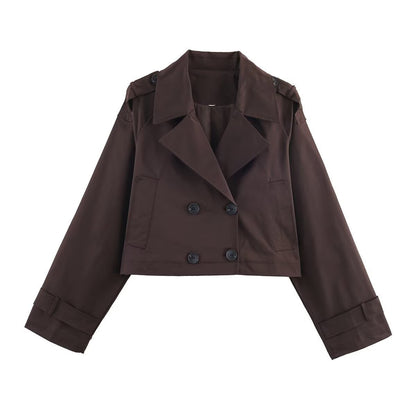 Damen Trenchcoatjacke Eveloria Kurz Modisch
