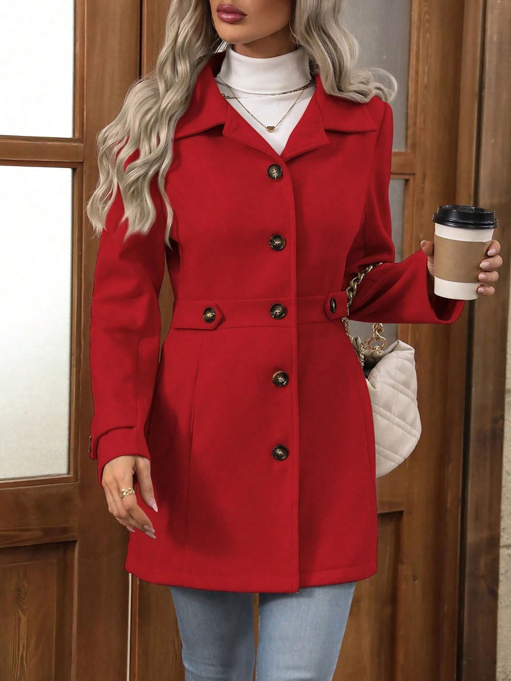 Damen Trenchcoat mit Gürtel Eveloria