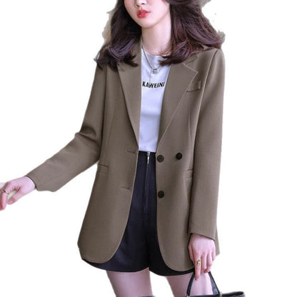 Damen Blazer Klassischer Schnitt Doppelter Knopfleiste Eveloria