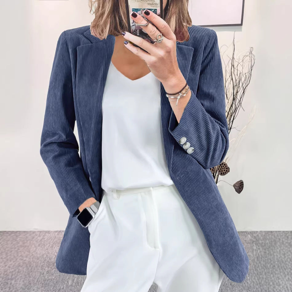 Damen Blazer Gestreift Slim Fit Eveloria
