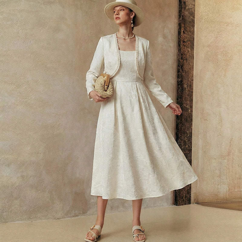Damen Hochzeitskleid Langärmlig mit Jacke Eveloria - Eveloria