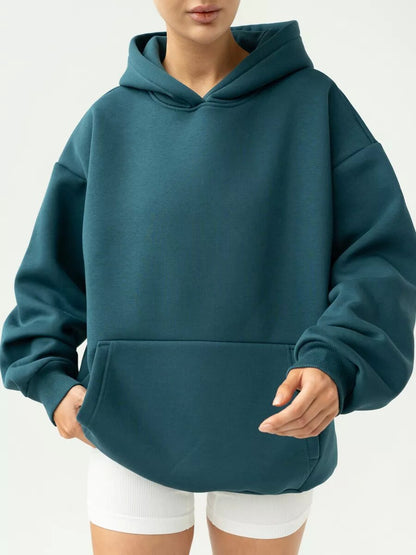 Damen Oversize Kapuzenpullover Baumwollmix Eveloria