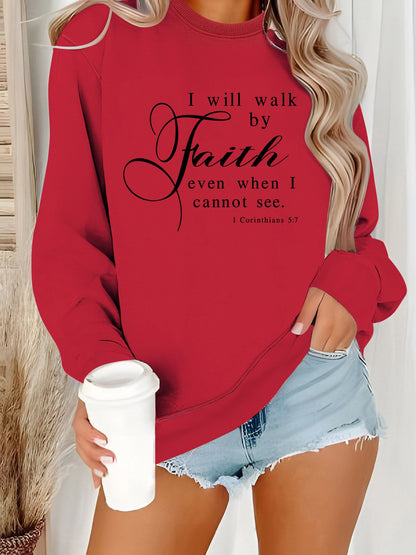 Damen Sweatshirt Weich Velours Mit Schriftzug Beige