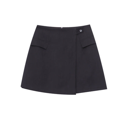 Damen Kurzrock Elegant Seitentaschen Modern Eveloria