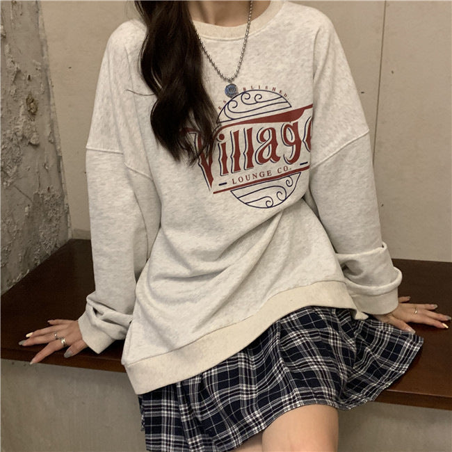 Damen Oversized Pullover Atmungsaktives Material Bequem Grau
