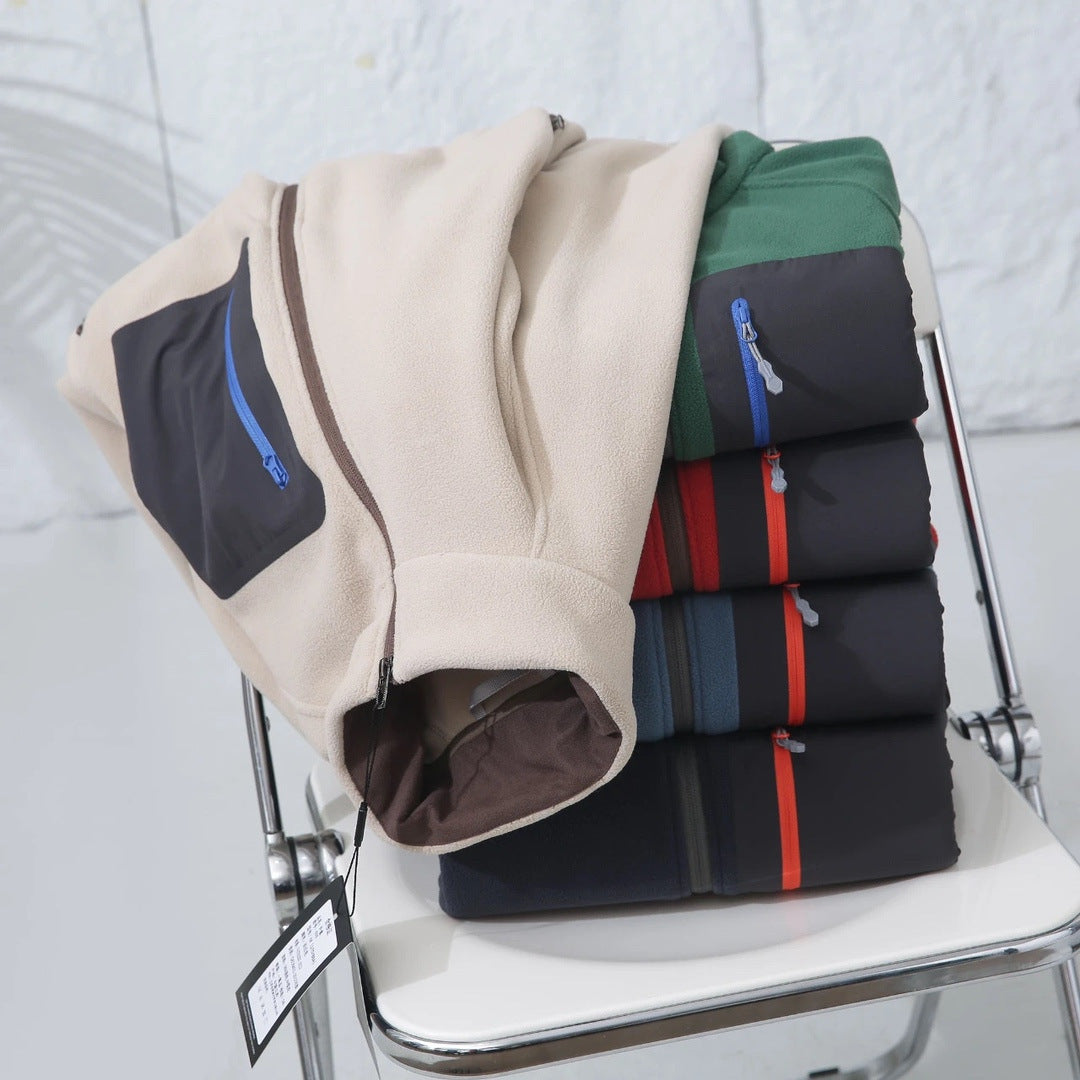 Damen Fleecejacke Funktions-Taschen Hoher Kragen Eveloria