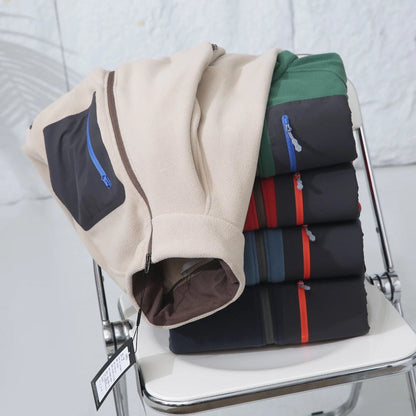 Damen Fleecejacke Funktions-Taschen Hoher Kragen Eveloria