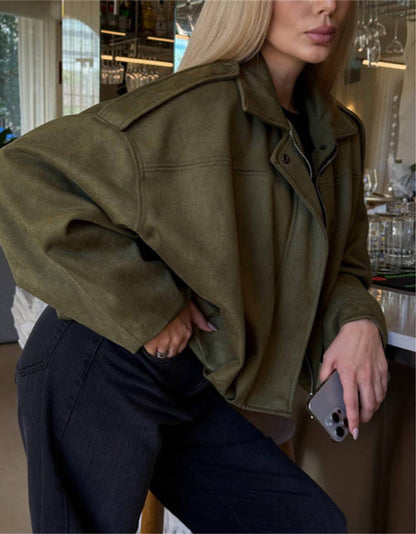 Damen Oversized Jacke Modisch Eveloria