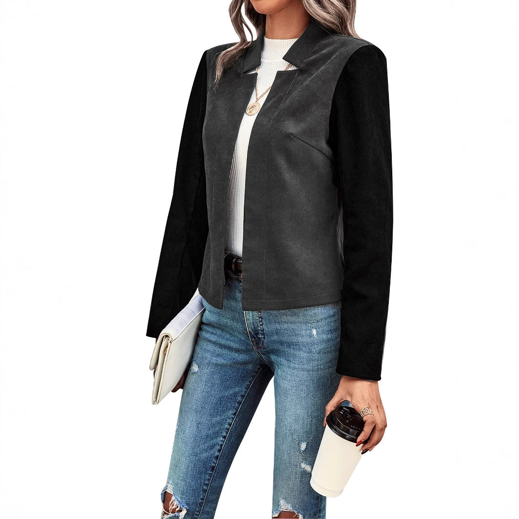 Damen Blazerjacke Stehkragen Elegant Eveloria