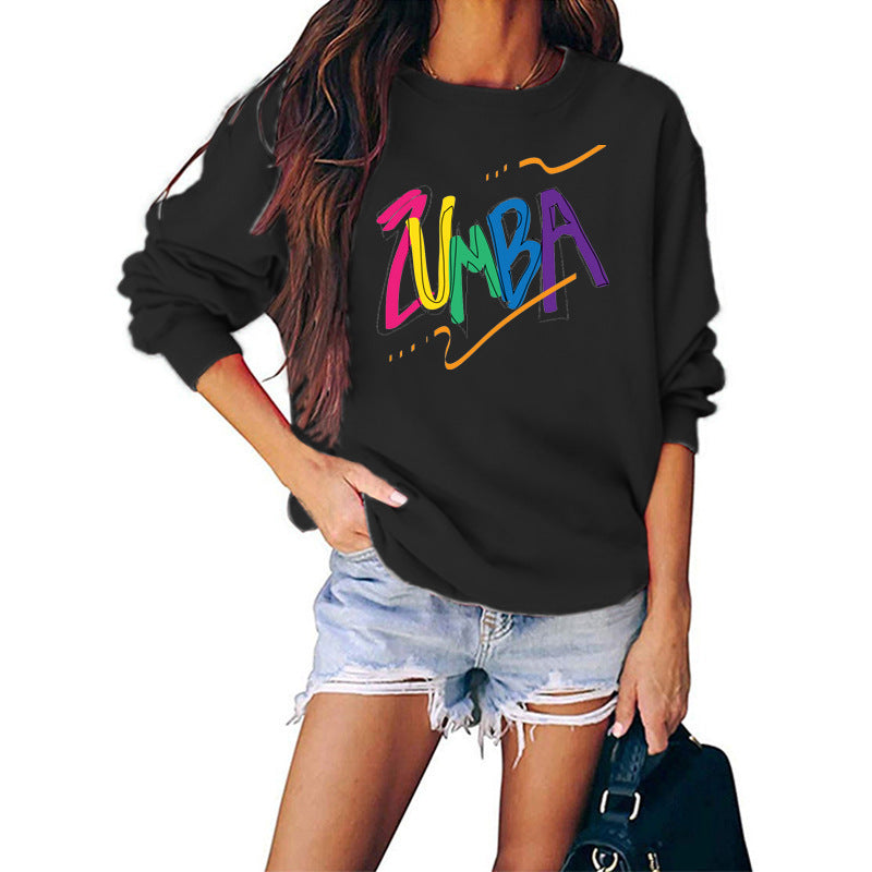 Damen Sweatshirt Modernes Zumba-Design Lässig Eveloria