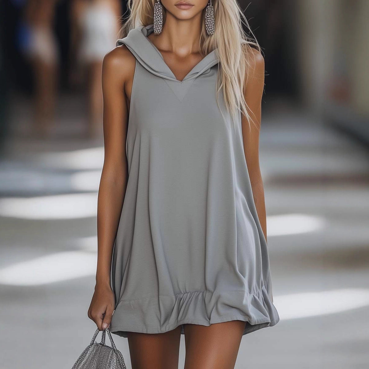 Damen Kapuzenkleid Eveloria