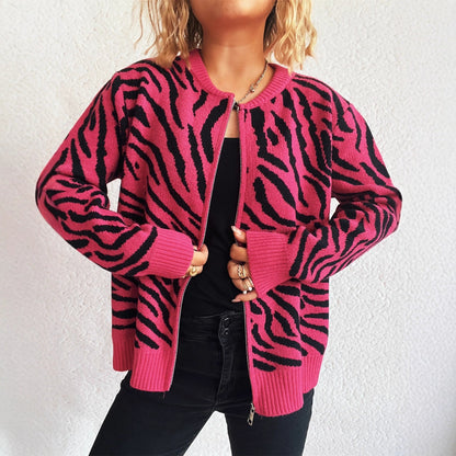 Damen Cardigan Tierdruck