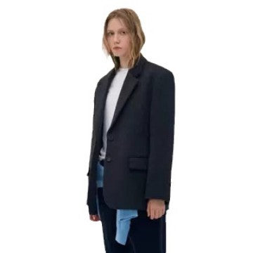 Damen Oversize Wollblazer Klassisch Eveloria