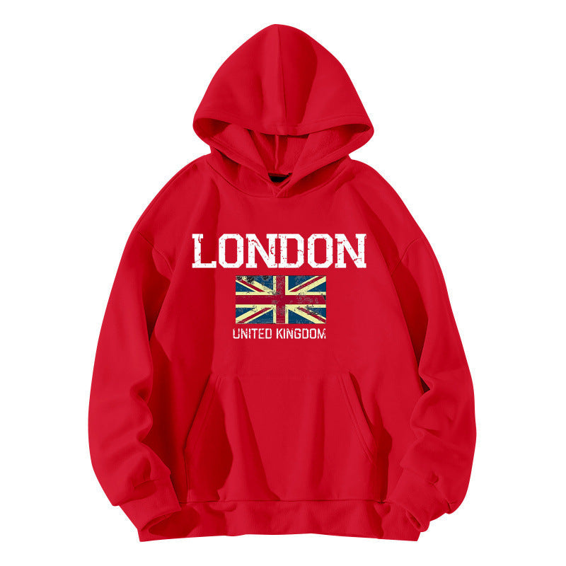 Damen Kapuzenpullover Urban Style Kängurutasche Gemütlich Grau