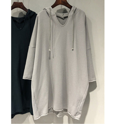 Damen Hoodie-Kleid Großzügig Kapuze Eveloria