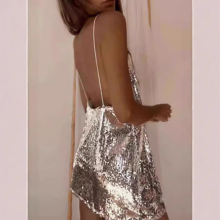 Damen Abendkleid Glitzernd Eveloria