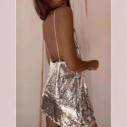 Damen Abendkleid Glitzernd Eveloria