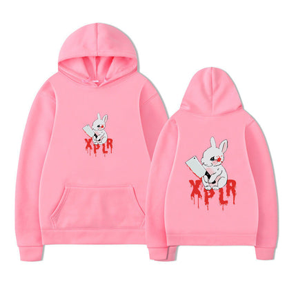 Damen Kapuzensweater Cartoon-Motiv Bequem Eveloria