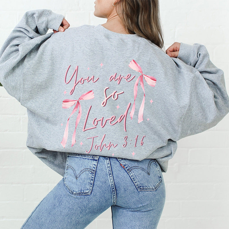 Damen Sweatshirt Einzigartiger Aufdruck Verspielt Grau Eveloria