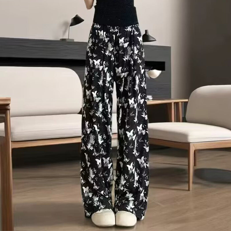 Damen Sommerhose Schmetterlingsmuster Bequem Eveloria
