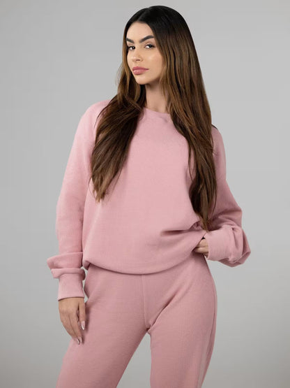 Damen Freizeit-Set Waffelstruktur Bequem Eveloria