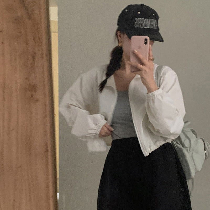 Damen Leichte Cropped Übergangsjacke - Eveloria