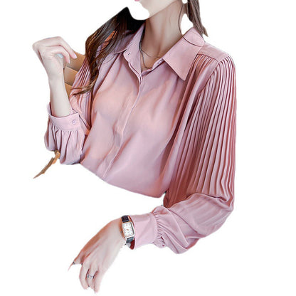 Damen Bluse Rüschenärmel Feine Knöpfe Weiße Bluse