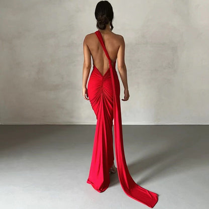 Damen Wickelkleid Asymmetrischer Saum Figurbetont Eveloria