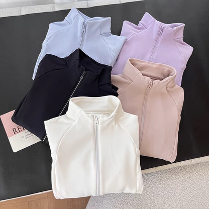 Damen Sportjacke Atmungsaktiv Hochkragen Eveloria