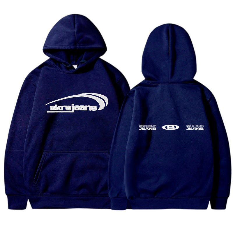 Damen Kapuzensweater Modernes Logo-Design Kängurutaschen