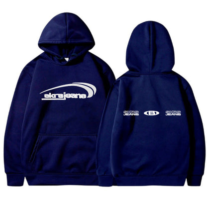 Damen Kapuzensweater Modernes Logo-Design Kängurutaschen