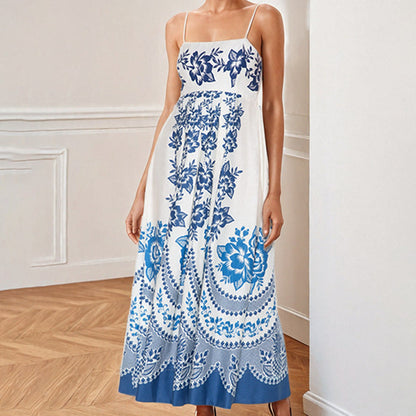 Damen Maxikleid Floralmuster Eveloria