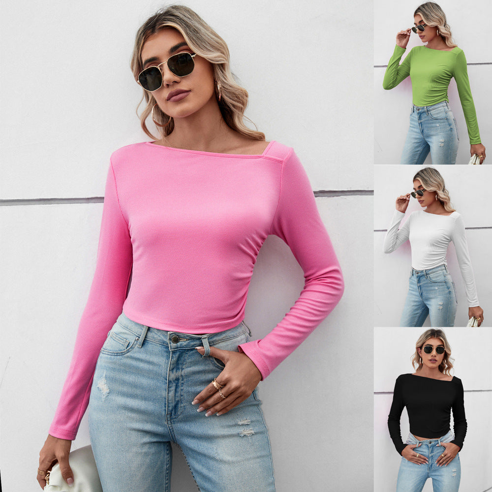 Damen Crop- mit Rüschendetails Elegantes Design - Eveloria