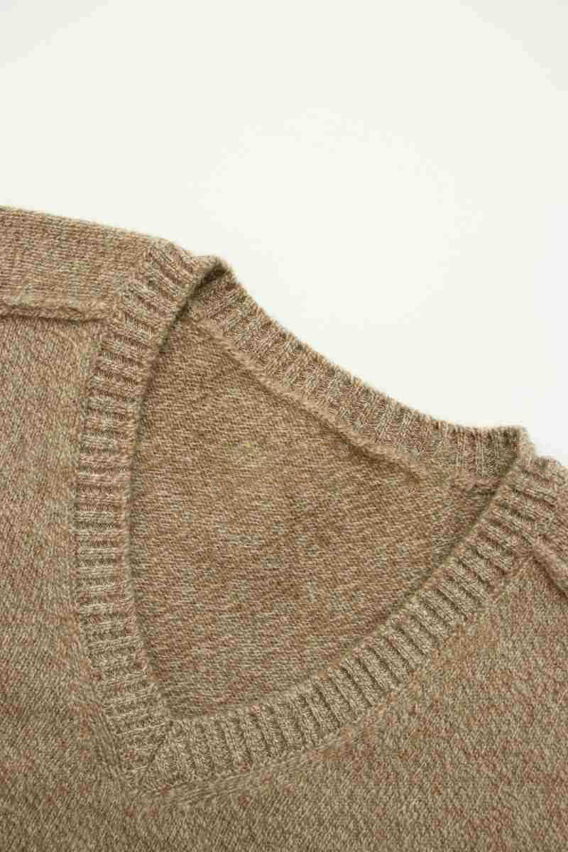Damen Pullover V-Ausschnitt Wolle Eveloria