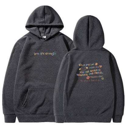 Damen Kapuzenpullover Komfort Passform Motivschriftzug Eveloria