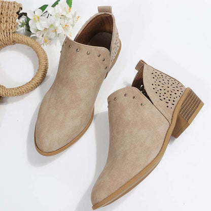 Eveloria Damen Zehen-Hohlstiefeletten Vintage Spitze