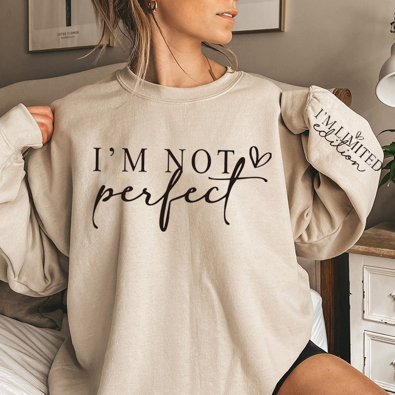 Damen Oversized Sweatshirt Statement-Print Eveloria